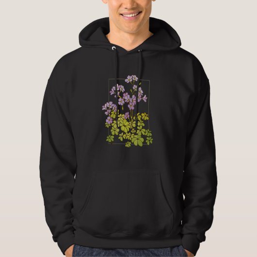 C Flower Wildflower Wood Sorrel Blossoms Hoodie (Voorkant)