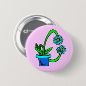 C - Flowers Monogram Button (Voorkant /achterkant)