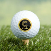 C Gouden Monogram Letter Persoonlijke Golfballen (Insitu Shirt)