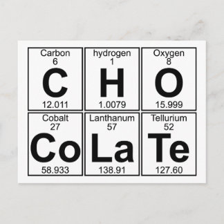 C-H-O-Co-La-Te (chocolade) - volledig Briefkaart