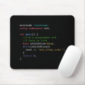 C++ Infinite-laad Eat-slaapcodemousepad Muismat (Met muis)