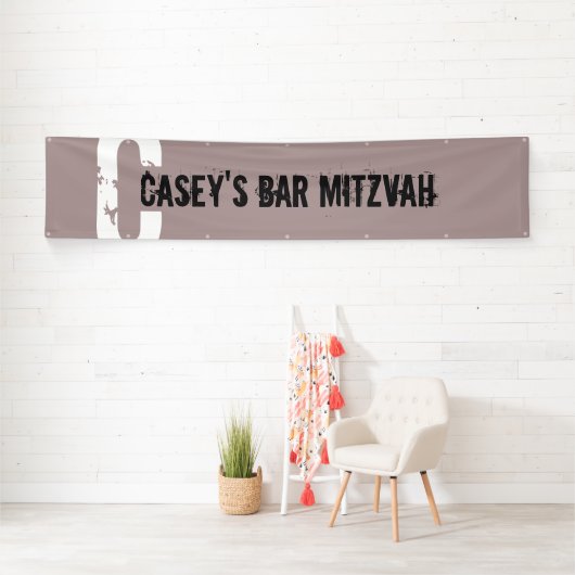 C Initiaal Bar Mitzvah welkomstbanner Spandoek (Insitu)