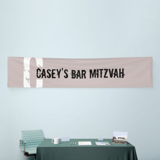 C Initiaal Bar Mitzvah welkomstbanner Spandoek (Beurs)