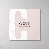 C Initiaal Collectie Bar Bat Mitzvah Inlogbord Canvas Afdruk (Voorkant)