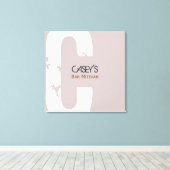 C Initiaal Collectie Bar Bat Mitzvah Inlogbord Canvas Afdruk (Insitu (Houten vloer))