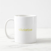 C Initiaal Floral Monogram Koffiemok (Links)