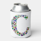 C Initiaal Gem-ontwerp Blikjeskoeler (Blikje Voorkant)