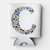 C Initiaal Gem-ontwerp Blikjeskoeler (Voorkant)