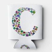 C Initiaal Gem-ontwerp Blikjeskoeler (Achterkant)