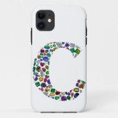 C Initiaal Gem-ontwerp Case-Mate iPhone Case (Achterkant)