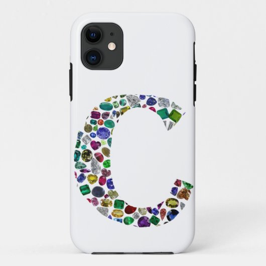C Initiaal Gem-ontwerp Case-Mate iPhone Case (Achterkant)