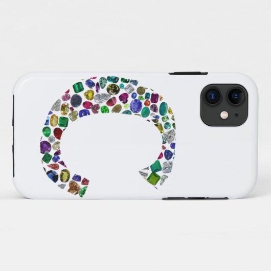 C Initiaal Gem-ontwerp Case-Mate iPhone Case (Achterkant (horizontaal))