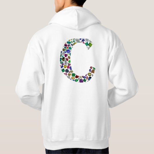 C Initiaal Gem-ontwerp Hoodie (Achterkant)