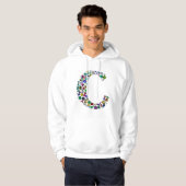 C Initiaal Gem-ontwerp Hoodie (Voorkant volledig)