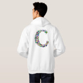 C Initiaal Gem-ontwerp Hoodie (Achterkant volledig)