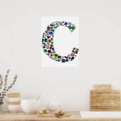 C Initiaal Gem-ontwerp Poster (Keuken)