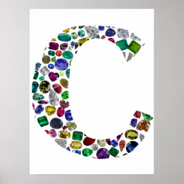 C Initiaal Gem-ontwerp Poster