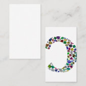 C Initiaal Gem-ontwerp Visitekaartje (Voorkant / Achterkant)