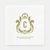 C Initiaal Gold Crest Servet (Voorkant)