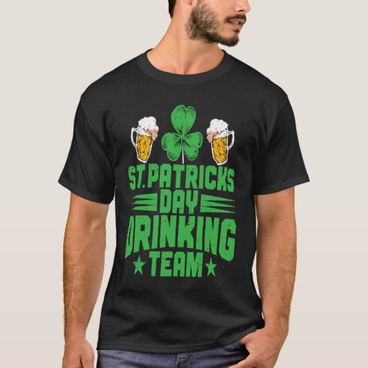 C  Irish St Patrick's Day Drinking Team T-shirt (Voorkant)