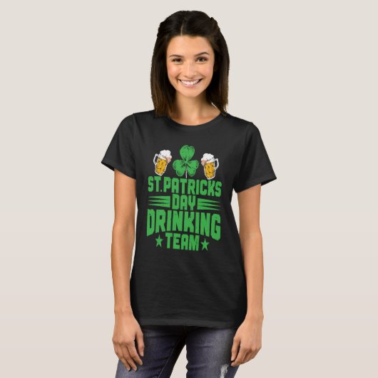 C  Irish St Patrick's Day Drinking Team T-shirt (Voorkant volledig)
