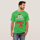 C Is For Computer Games Gamer Christmas Gaming Boy T-shirt (Voorkant volledig)