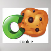 C is for Cookie Alfabet Letter Chocolate Chip Poster (Voorkant)