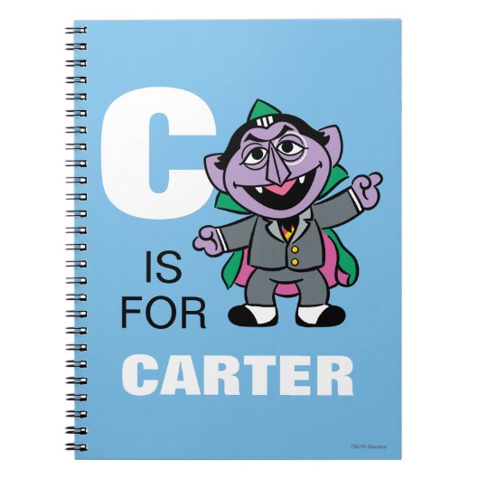 C is for Count von Count | Add Your Name Notitieboek (Voorkant)