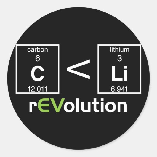 C is minder dan Li Ronde Sticker (Voorkant)