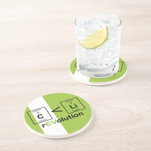 C is minder dan Li Zandsteen Onderzetter (Zijkant)