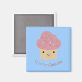 C is voor cakeekhoorn magneet (Voorkant / Achterkant)