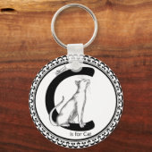 C is voor Cat Sleutelhanger (Voorkant)