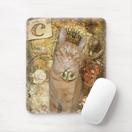 C is voor Cat - Tabby Cat Mousepad Muismat (Met muis)
