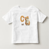 C is voor Cat Toddler T-shirt (Voorkant)