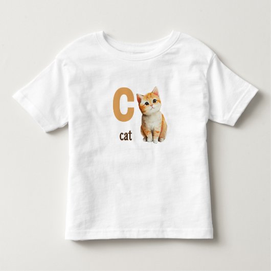 C is voor Cat Toddler T-shirt (Voorkant)