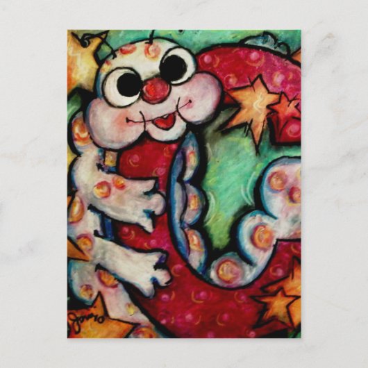 C is voor Caterpijler Briefkaart (Voorkant)