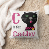 C is voor Cathy meisje Kussen (Deken)