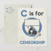 C is voor censuur briefkaart (Voorkant / Achterkant)
