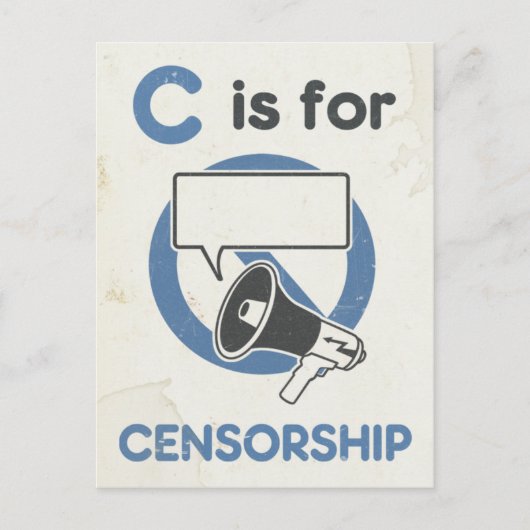 C is voor censuur briefkaart (Voorkant)