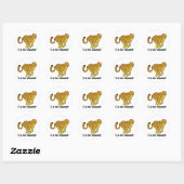 C is voor Cheetah Ronde Sticker (Vel)