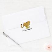 C is voor Cheetah Ronde Sticker (Envelop)