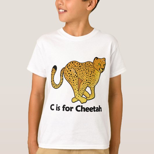 C is voor Cheetah T-shirt (Voorkant)