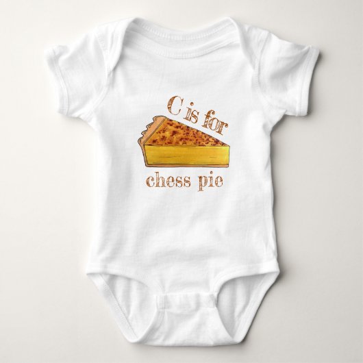 C is voor Chess Pie Virginia Southern US Cuisine Romper (Voorkant)