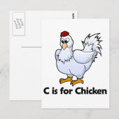 C is voor Chicken Briefkaart (Voorkant / Achterkant)