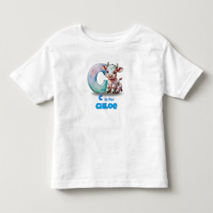 C is voor Chloe –Persoonlijk kinder T-shirt met C