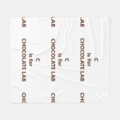 c is voor choc lab fleece deken (Voorkant (Horizontaal))