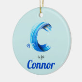 C is voor Connor Baby Gift Aangepaste naam Geperso Keramisch Ornament (Links)