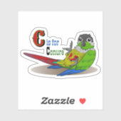 C is voor Conure Sticker (Vel)