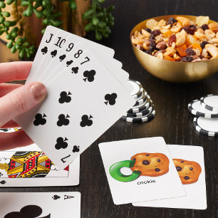 C is voor Cookie Alfabet Letter Chocolate Chip Pokerkaarten
