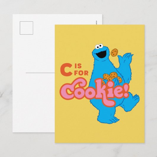 C is voor Cookie Briefkaart (Voorkant / Achterkant)